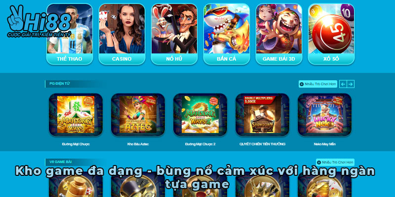 Kho game đa dang - bùng nổ cảm xúc với hàng ngàn tựa game